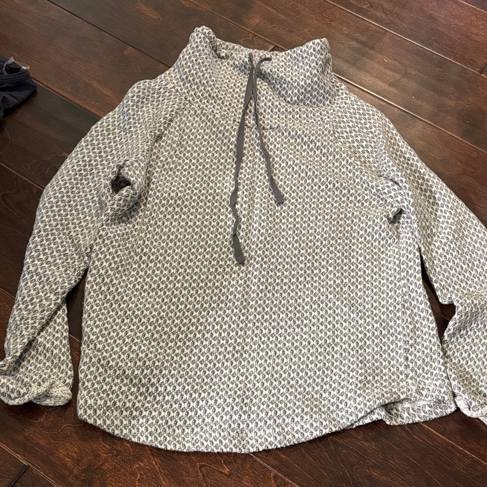 LOFT Gray Textured Women's Hoodie